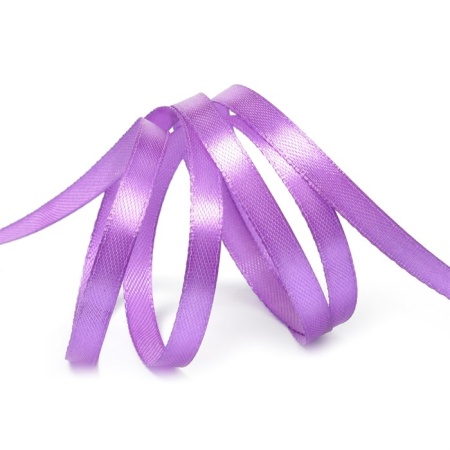 Лента атласная сиреневая ширина 0,6 см