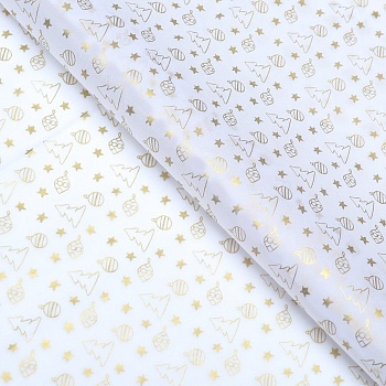 Бумага тишью Елочки 50х66 см 3 шт