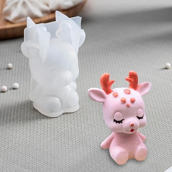 Молд силиконовый Оленёнок 3D 5 см