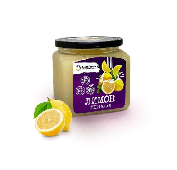 Пюре замороженное Лимон без сахара Proff Puree 500 г