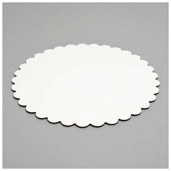 Подложка для торта  белая с ажурным краем 3,5 мм d 26 см