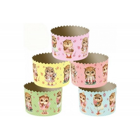 Форма для кулича СОВУШКИ 70х60 мм 10шт