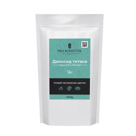 Краситель сухой Белый Диоксид Титана ProKonditer 1 кг