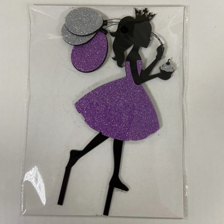 Топпер Девочка в платье с шарами