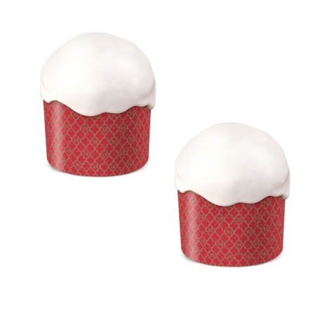 Форма для кулича ХВ КРАСНАЯ 110х85 мм 10шт