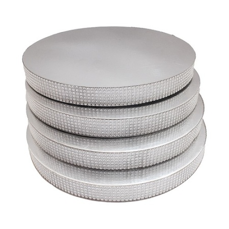 Подложка со стразами серебро 30 мм d 30 см
