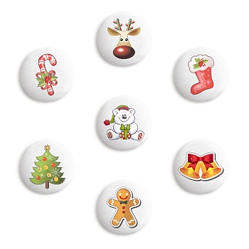 Медальоны сахарные Новогодние игрушки d 27мм 10шт