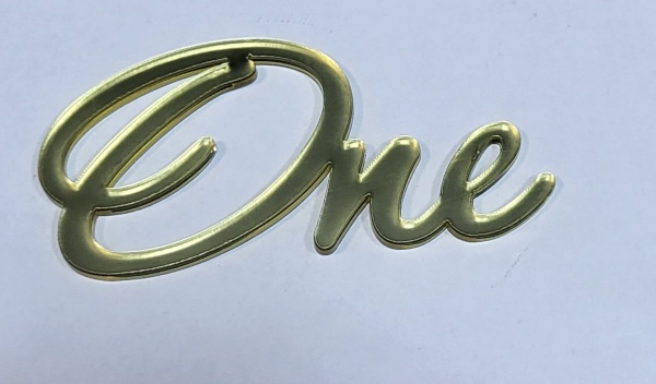 Топпер акриловый ONE золото