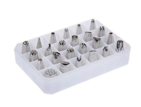 Набор кондитерских насадок в боксе 24 шт