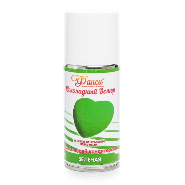 Шоколадный спрей велюр Зеленый Фанси 210 мл