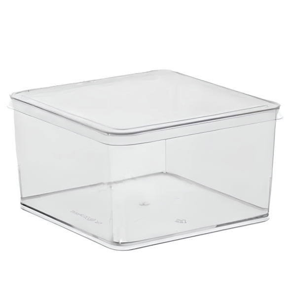 Креманка квадратная с плоской крышкой 350 мл