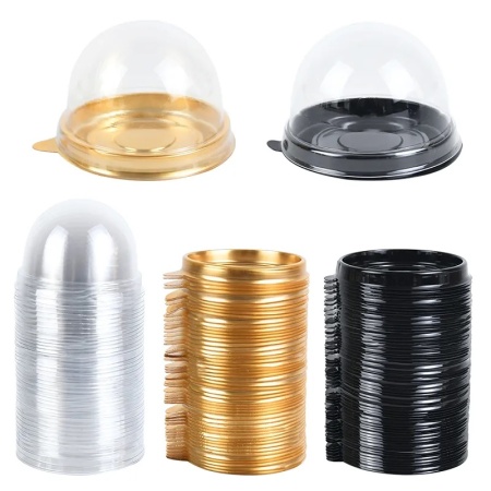 Контейнер для десерта пластик Купол Золото 250 мл