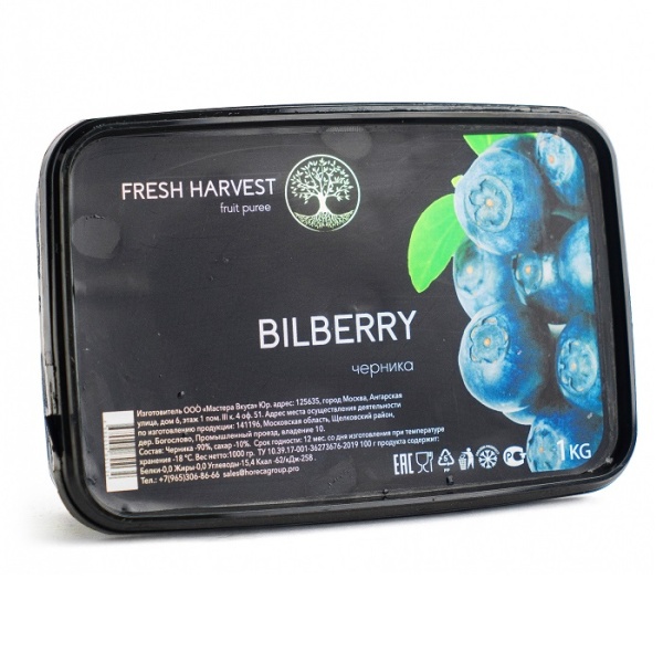 Пюре замороженное Черника Fresh Harvest 1 кг