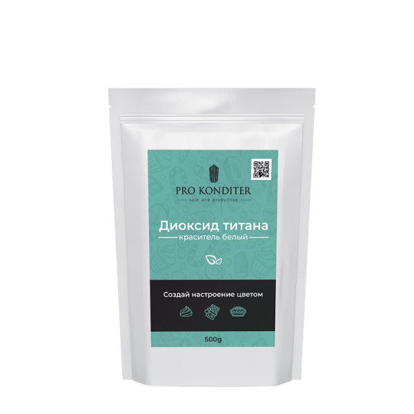 Краситель сухой Белый Диоксид Титана ProKonditer 500 г