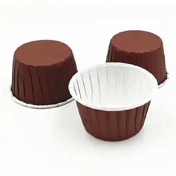 Форма Маффин с ламинацией 50х40 коричневые 50 шт