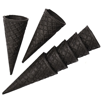 Вафельный рожок черный ровный край 11 см 10 шт