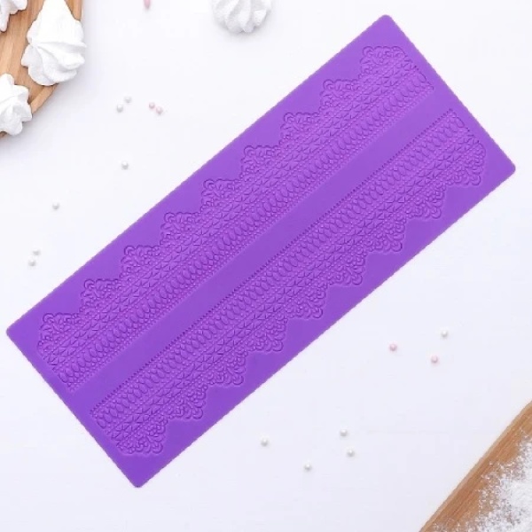 Коврик силиконовый для айсинга Кружево 39х16 см