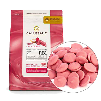 Шоколад рубиновый Ruby 47,3% Callebaut 2,5 кг