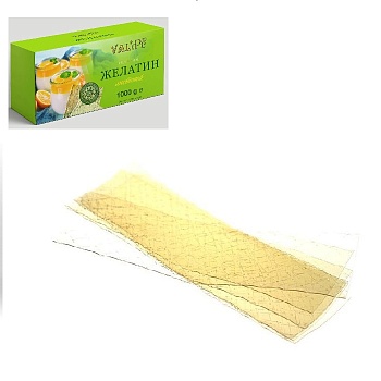 Желатин листовой говяжий Халяль Valde 10 пластин 180+ bloom