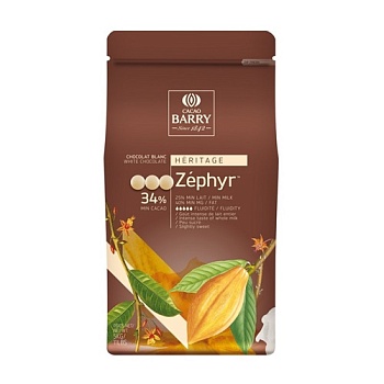 Шоколадный кувертюр белый Cacao Barry Zephyr 34% 5 кг