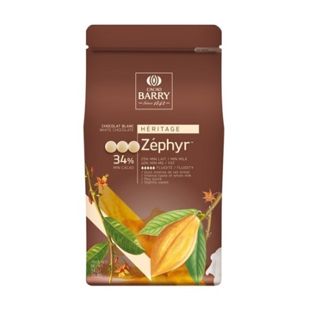 Шоколадный кувертюр белый Cacao Barry Zephyr 34% 5 кг