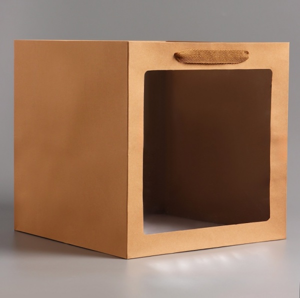 Пакет Крафт с квадратным дном 30х30х30 см