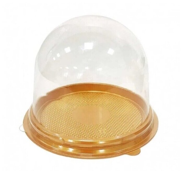 Контейнер для десерта пластик Купол Золото 250 мл