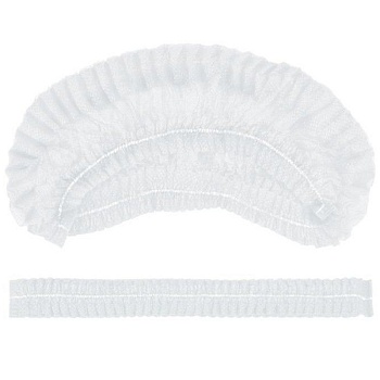 Шапочка одноразовая Шарлотта белая 100 шт