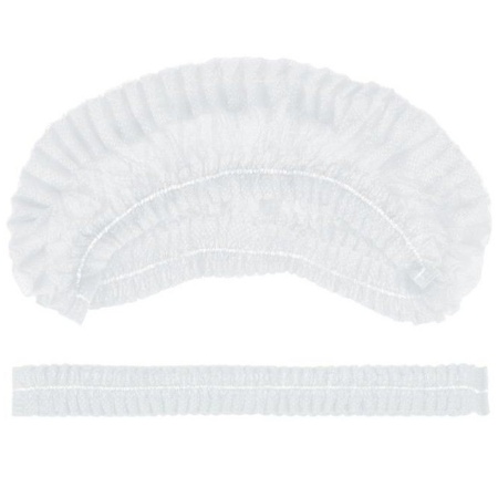 Шапочка одноразовая Шарлотта белая 100 шт