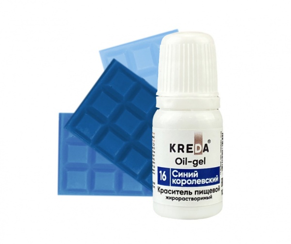 Краситель жирорастворимый Kreda Oil-gel 16 синий королевский 10 мл Краситель жирорастворимый Kreda Oil-gel 16 синий королевский 10 мл