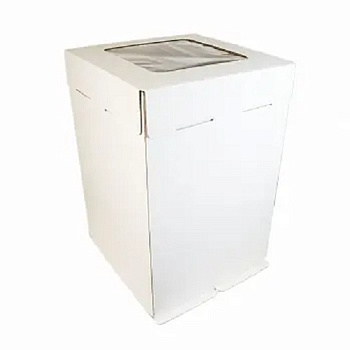 Коробка для торта с окном Гофрокартон 42х42х45 см