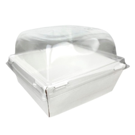 Упаковка с пластиковым куполом Smart Pack 900 White дно 14,5х14,5 см, высота 9,5 см