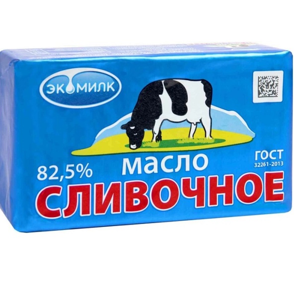 Масло сливочное Экомилк 82,5% 450 г