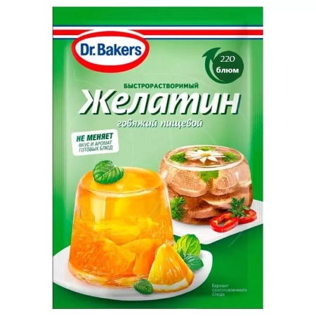 Желатин пищевой быстрорастворимый говяжий Dr.Bakers 20 г