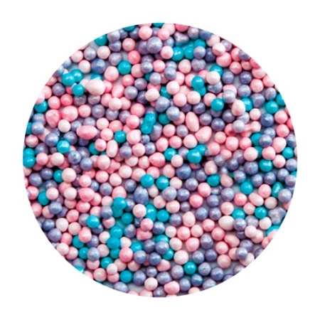 Шарики микс Голубой/лиловый/розовый 2 мм 1 кг