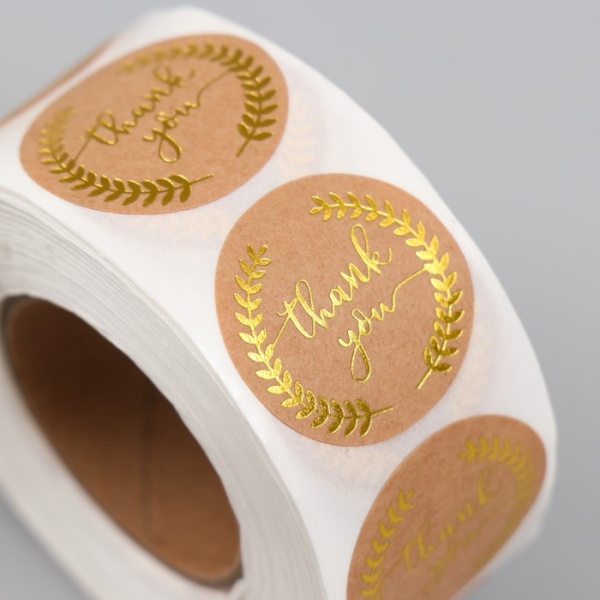 Набор наклеек Thank you 2,5 см 30 шт
