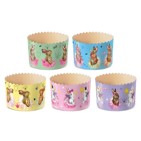 Форма для кулича ЗАЙЧИКИ 110x85 мм 10шт