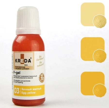 Краситель жирорастворимый Kreda F-gel 03 яичный желтый 80 мл