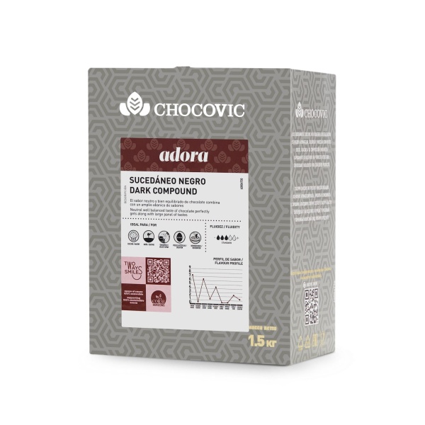 Глазурь темная Chocovic Adora 500 гр