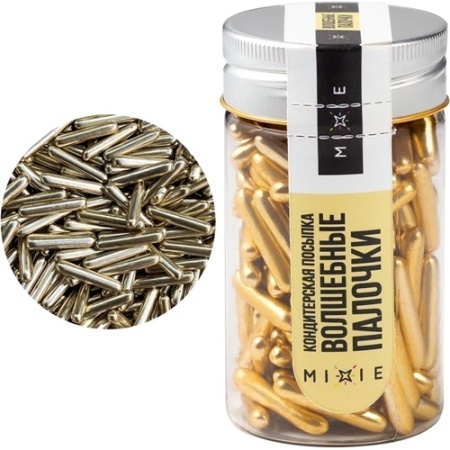 Сахарная посыпка MIXIE Волшебные палочки золото 50 г