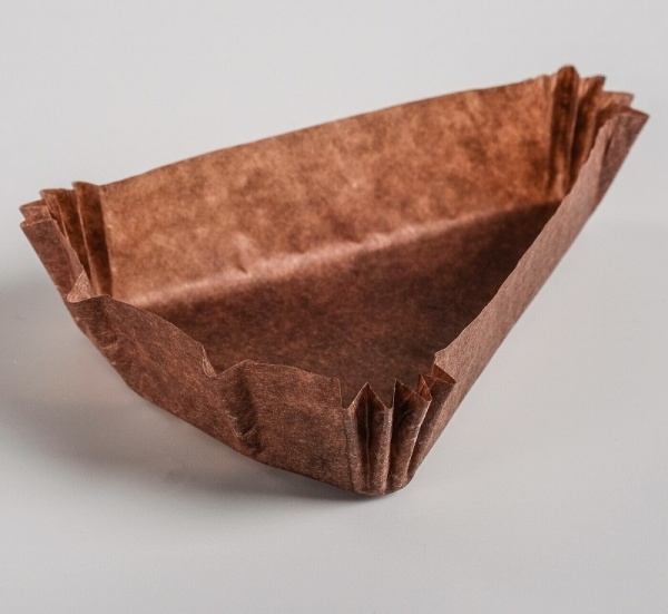 Капсулы бумажные треугольные коричневые 102х102х75х25 мм 50 шт