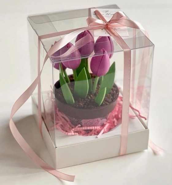 Упаковка на 1 капкейк прозрачная 10х10х12 см