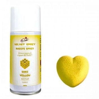 Шоколадный аэрозоль велюр Жёлтый DR. GUSTO Турция 150 мл