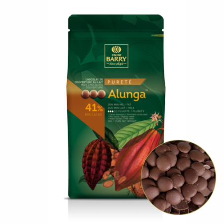 Шоколад молочный CACAO BARRY ALUNGA 41% 1 кг