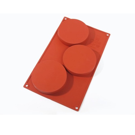 Силиконовая форма Диски 3 ячейки d 10 см