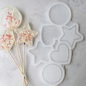 Силиконовая форма для леденцов на палочке с пустым центром