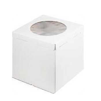 Коробка для торта с окном Гофрокартон 36х36х36 см