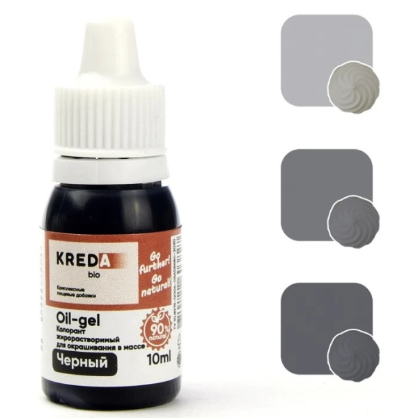 Краситель жирорастворимый Kreda Oil-gel 11 черный  10 мл Краситель жирорастворимый Kreda Oil-gel 11 черный  10 мл