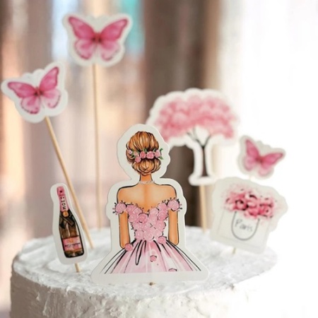 Набор топперов Девушка блондинка