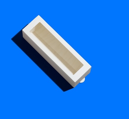 Упаковка для макарун Белая с окном на 3 шт